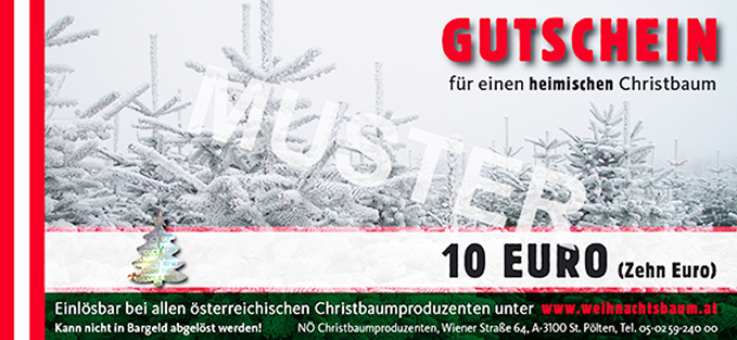 Muster von einem Gutschein